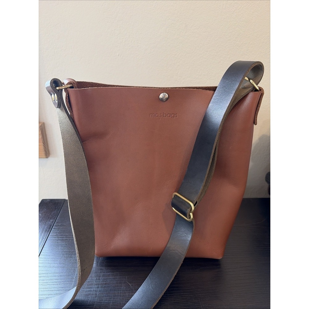 Moss Bags Parker Crossbody Bag Brown Leather Minimalist USA MSRP $145 - Picture 16 of 16